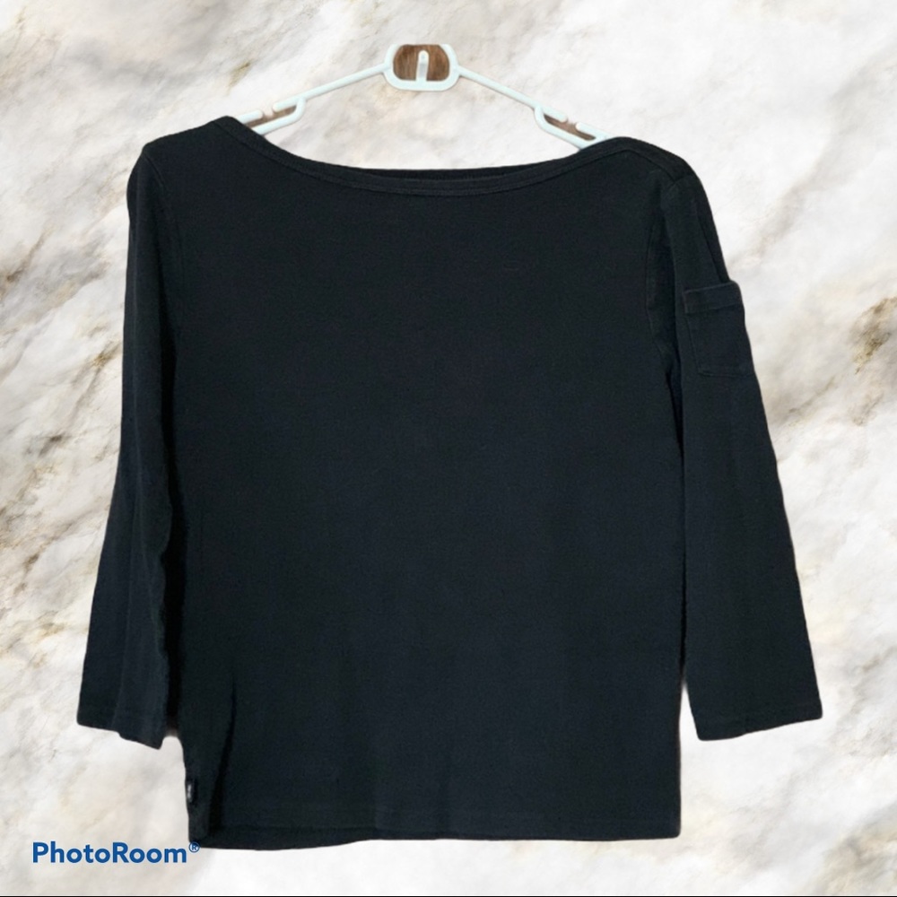 🖤✨Chaps: Boat Neck 3/4 sleeve with sleeve pocket top - Picture 2 of 8